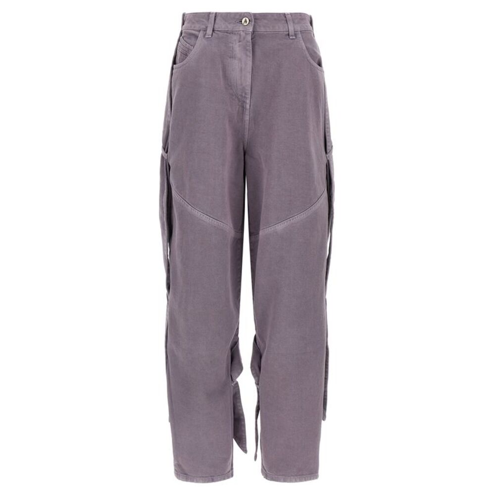 The Attico Purple Cotton Cargo Women's Pants